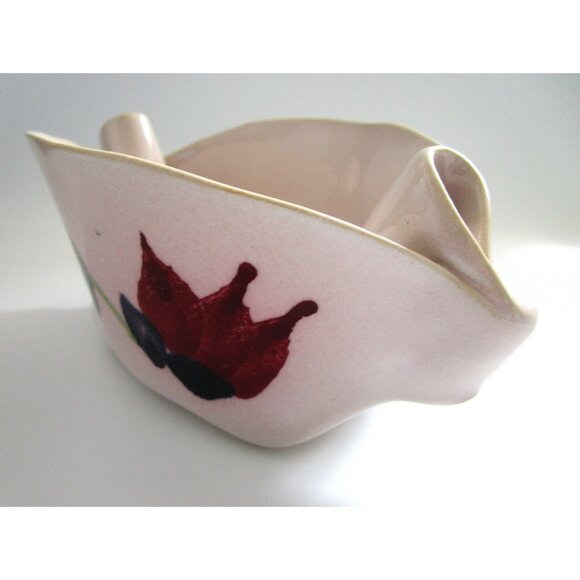 Vintage Hilborn Pottery Signed Floral Tulip Pinch bowl trinket candy dish Canada - Picture 3 of 9